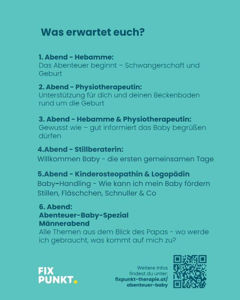 Kursreihe Abenteuer Baby im Fixpunkt Ulrichsberg.