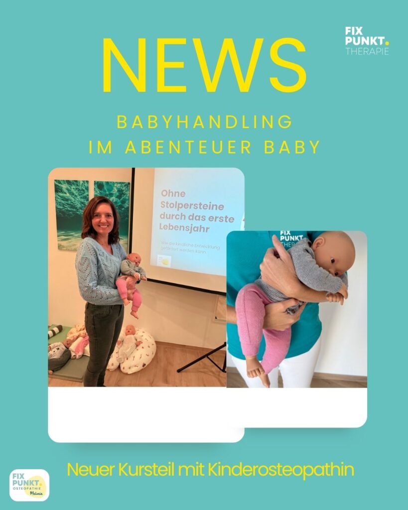 Neuer Teil vom Abenteuer Baby im Fixpunkt Ulrichsberg wird das Babyhandling sein.