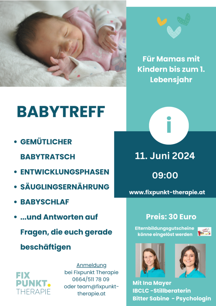 Plakat für den Workshop Babytreff