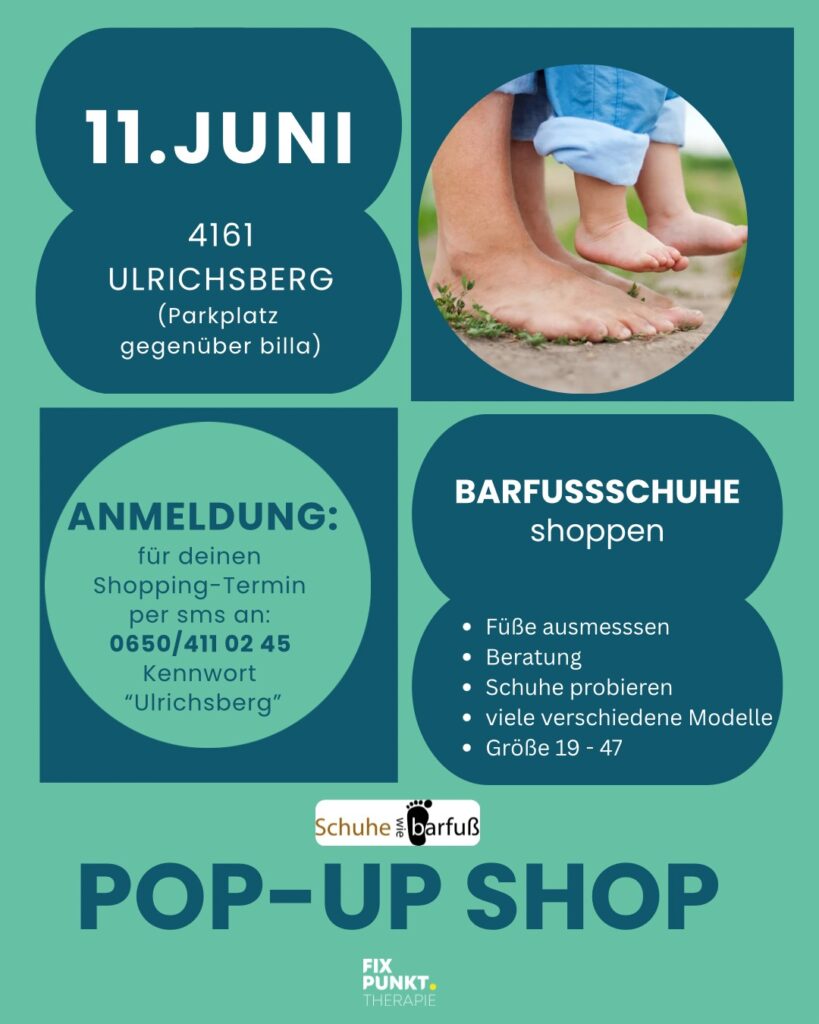 Barfussschuhe shoppen - Plakat.