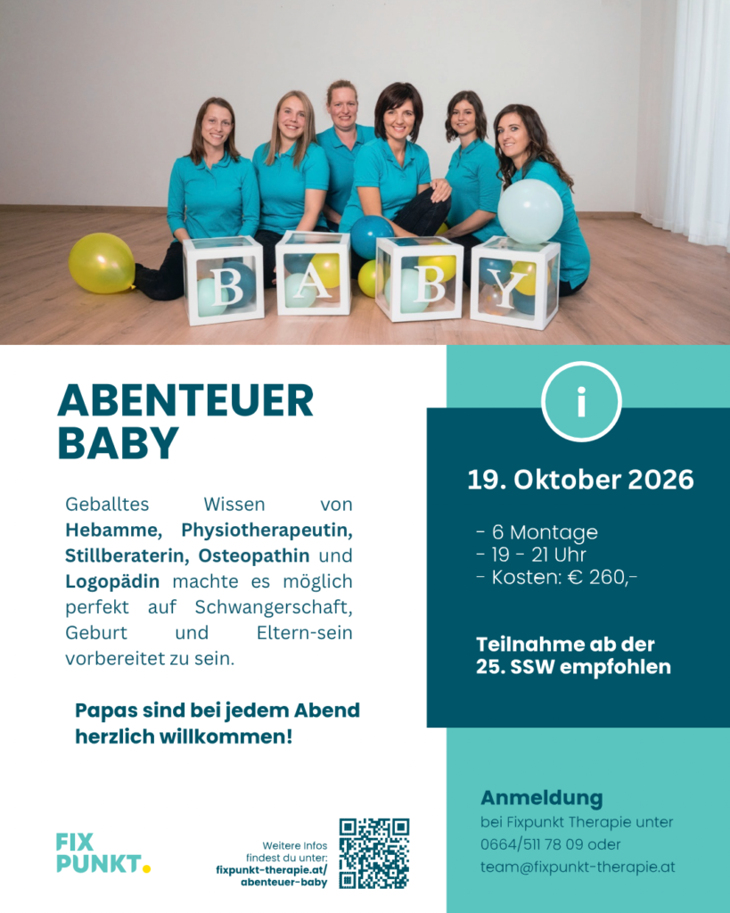 Einladung zum Workshop Abenteuer Baby im Fixpunkt Ulrichsberg.