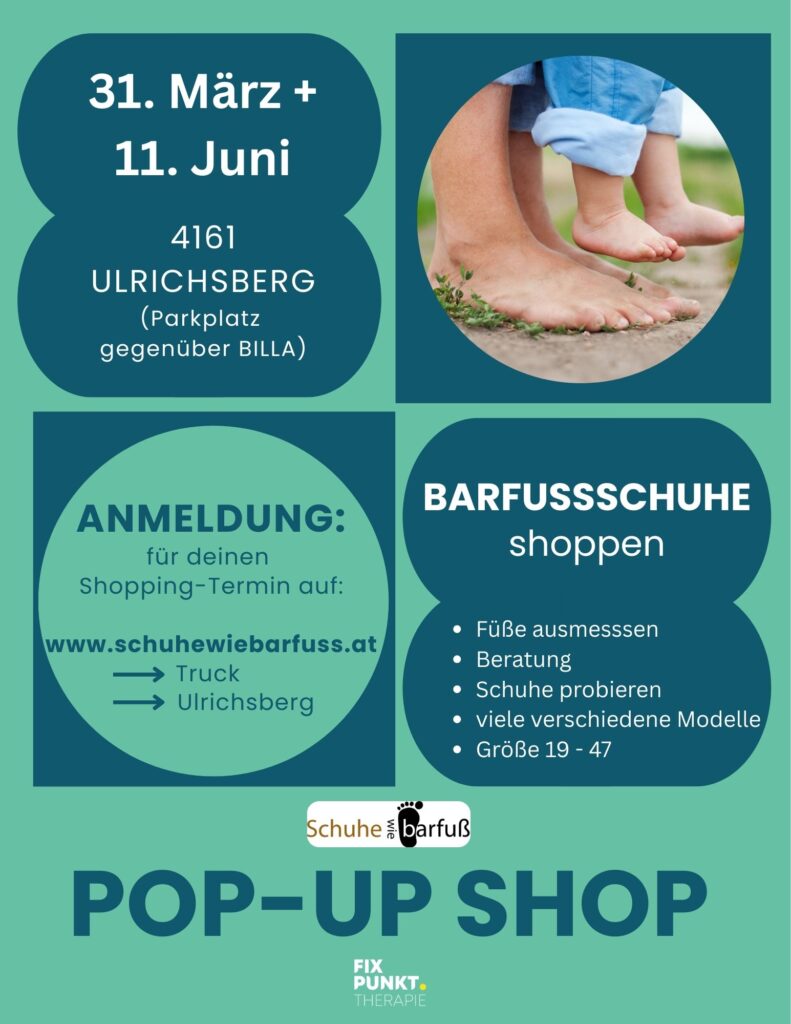 Einladung zum Shoppen von Barfuß Schuhen in Ulrichsberg.