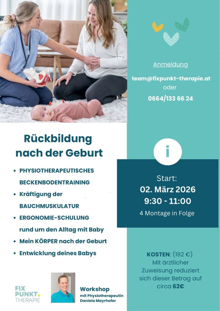 Workshop im Fixpunkt Ulrichsberg. Rückbildung nach der Geburt.